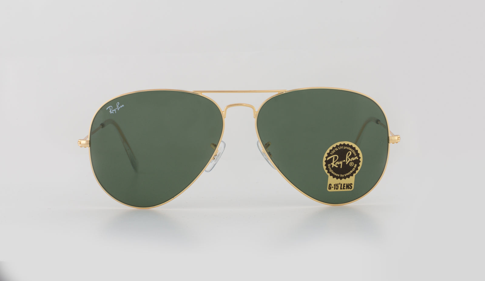 Aviator Large Metal II Sunglasses in Gold and Green V196-RB3026-L2846