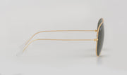 Aviator Large Metal II Sunglasses in Gold and Green V196-RB3026-L2846