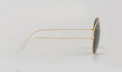 Aviator Large Metal II Sunglasses in Gold and Green V196-RB3026-L2846