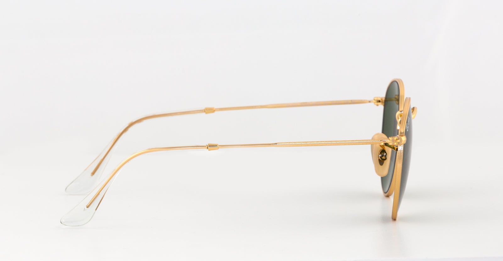 Classic Round Metal Sunglasses in Gold and Green V196-RB3447-001