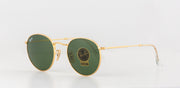 Classic Round Metal Sunglasses in Gold and Green V196-RB3447-001