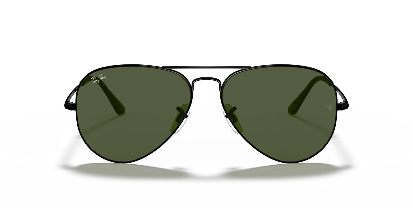 Aviator Metal II in Black and Green Sunglasses V196-RB3689-9148-31