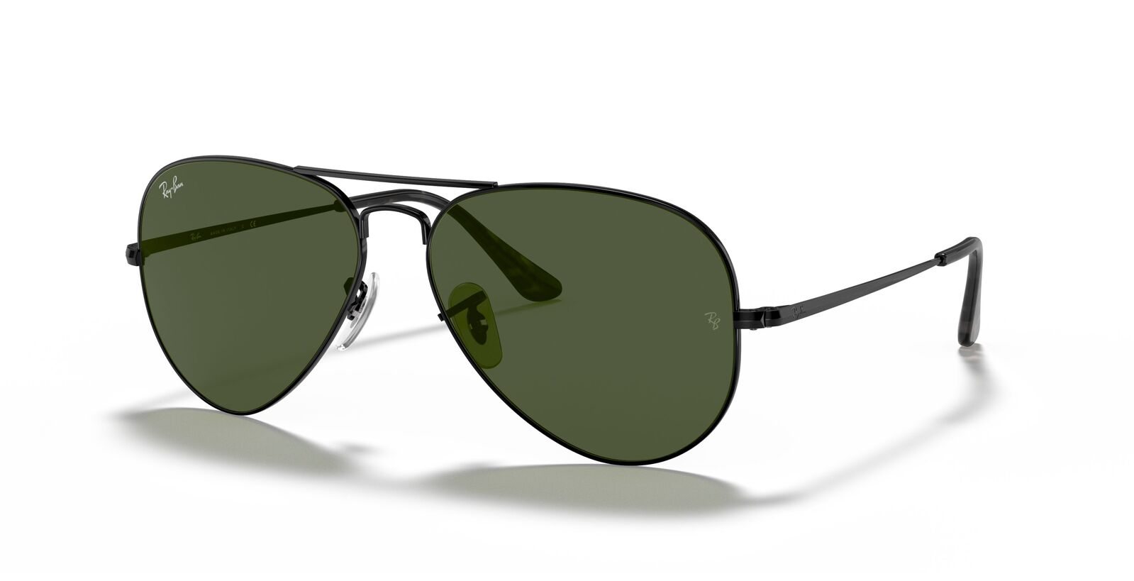 Aviator Metal II in Black and Green Sunglasses V196-RB3689-9148-31