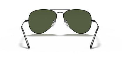 Aviator Metal II in Black and Green Sunglasses V196-RB3689-9148-31
