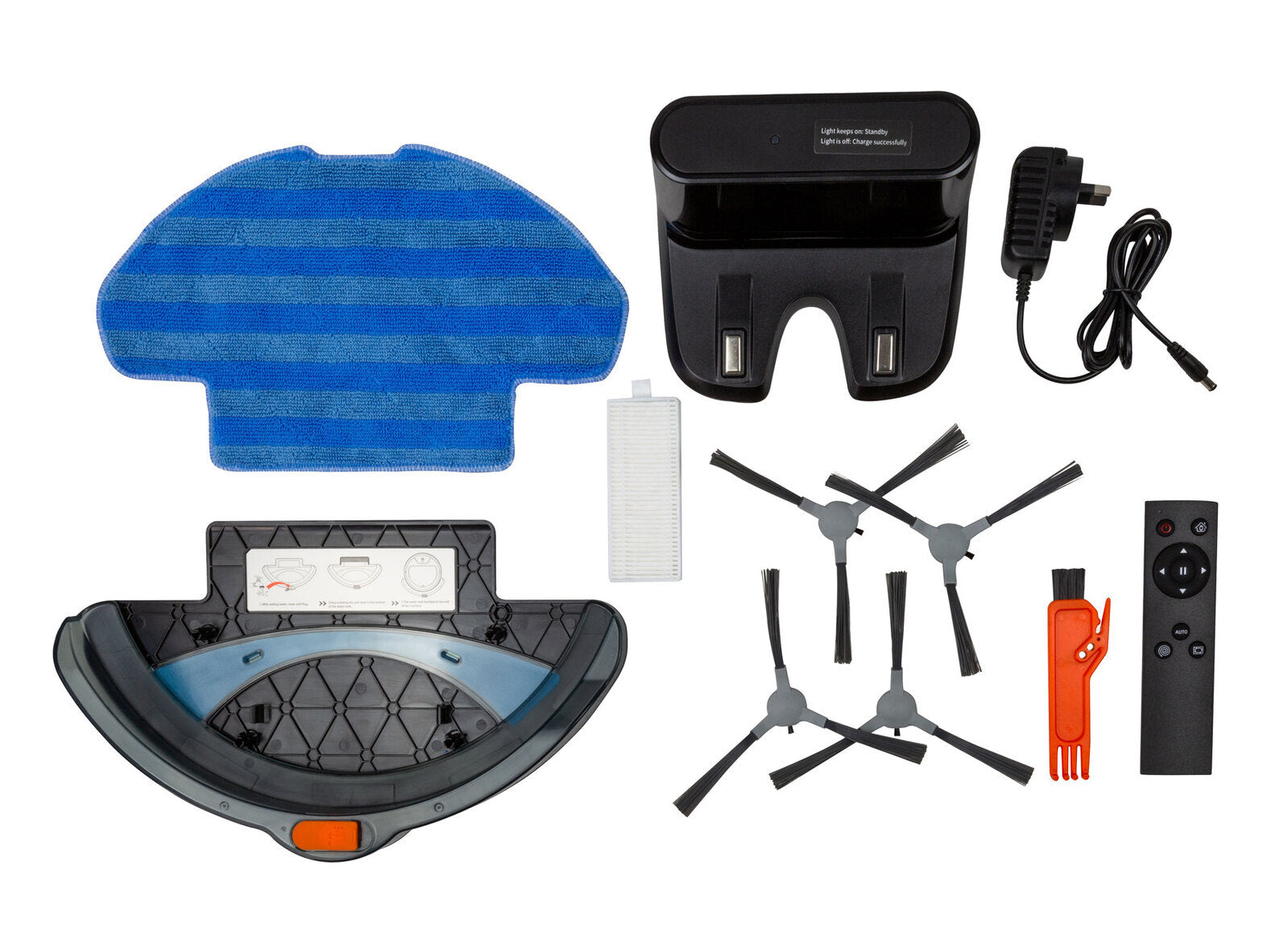 Smart Robot Vacuum Cleaner w/ 3-in-1 HEPA & Mopping Pad (Black) V196-RV2100
