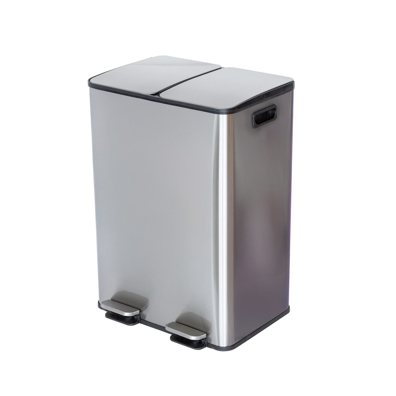 Stainless Steel Dual Compartment (30L each Section) Pedal Operation Rubbish Bin V196-SB80