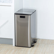 Stainless Steel Dual Compartment (30L each Section) Pedal Operation Rubbish Bin V196-SB80