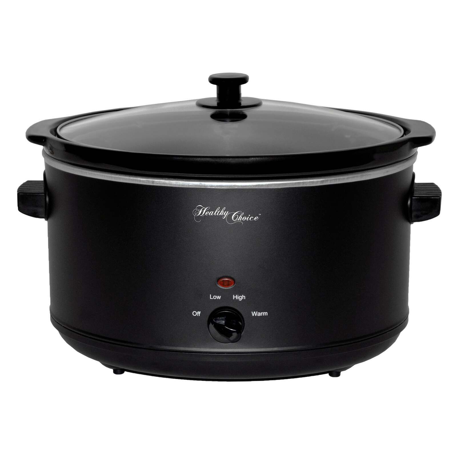 8L Slow Cooker (Black) Large Capacity Ceramic Pot, 300W V196-SC800