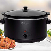 8L Slow Cooker (Black) Large Capacity Ceramic Pot, 300W V196-SC800