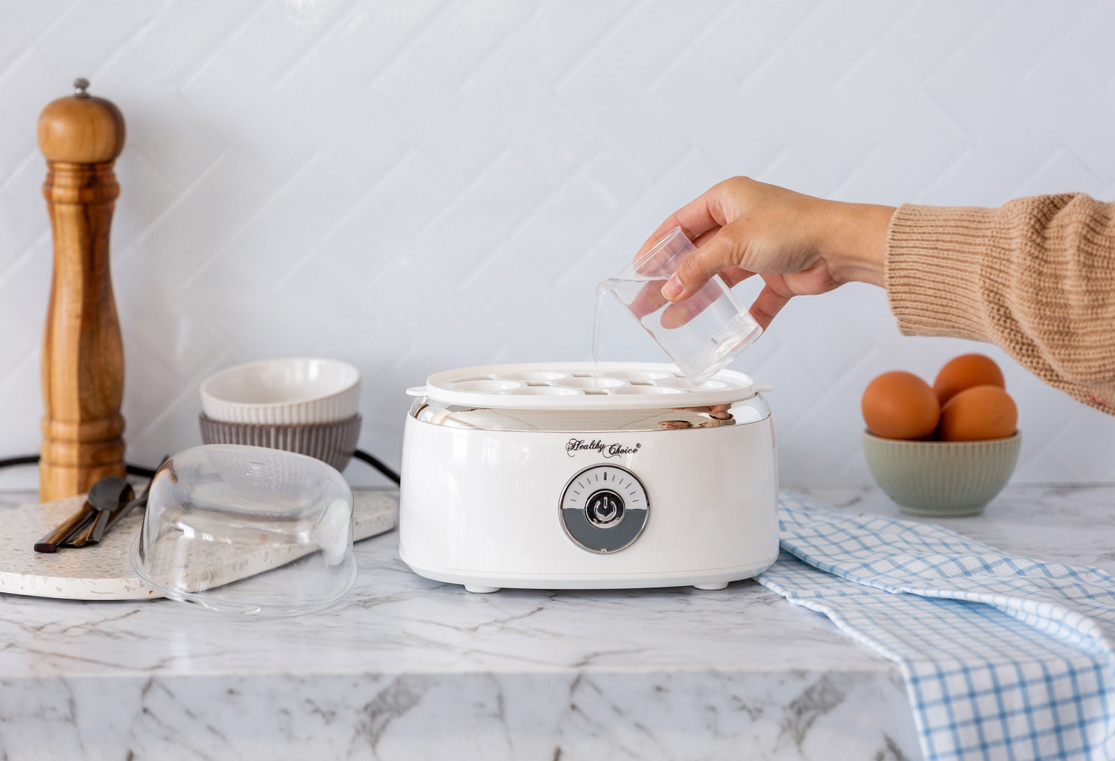 Electric Egg Steamer, Fits 7 Eggs & Cooked Perfectly V196-SE70