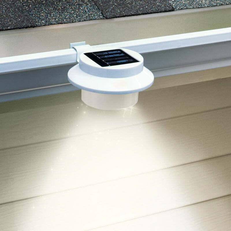 Solar Multipurpose Light (1-Piece, White) w/ Screw & Mount, Energy-Saving V196-SL7X1