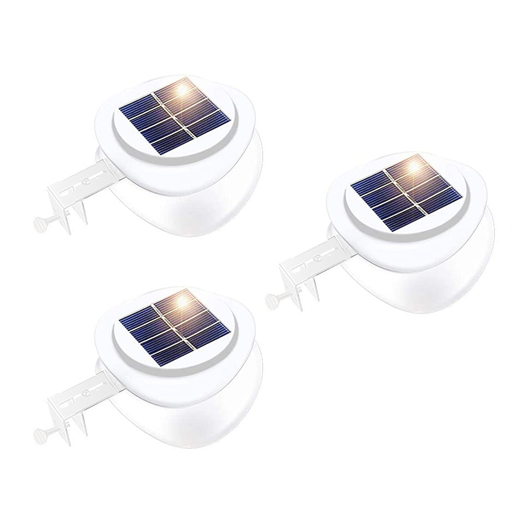 Solar Multipurpose Light (3-Piece, White) w/ Screw & Mount, Energy-Saving V196-SL7X3