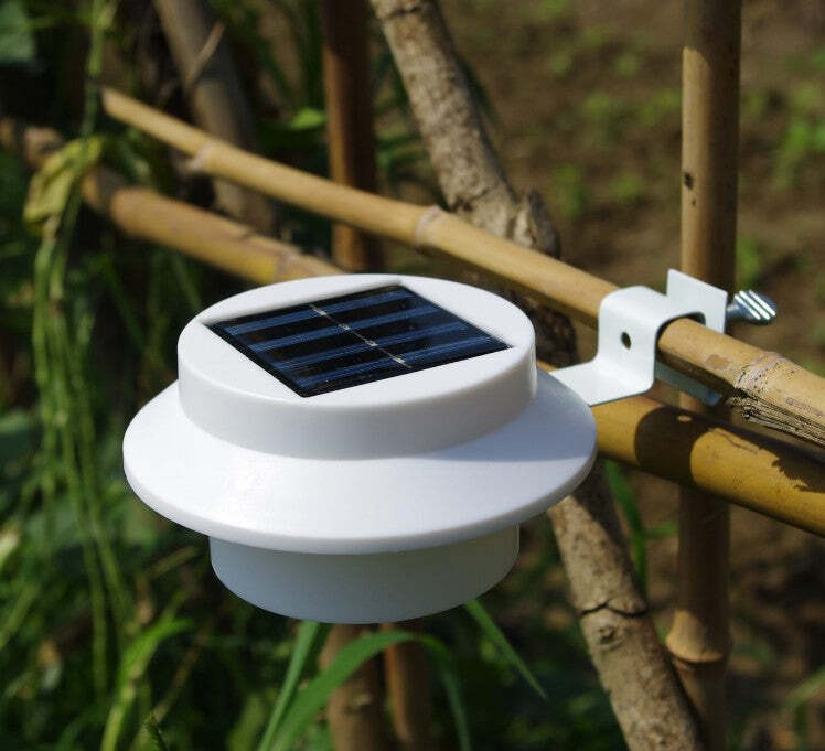 Solar Multipurpose Light (3-Piece, White) w/ Screw & Mount, Energy-Saving V196-SL7X3
