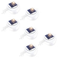 Solar Multipurpose Light (6-Piece, White) w/ Screw & Mount, Energy-Saving V196-SL7X6