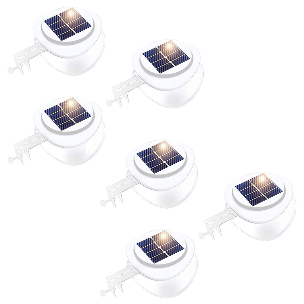 Solar Multipurpose Light (6-Piece, White) w/ Screw & Mount, Energy-Saving V196-SL7X6