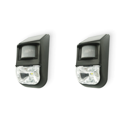 Solar-Powered Motion Sensor Light (2-Piece), Detects Motion, Rechargeable V196-SL8X2