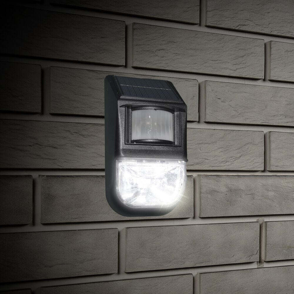 Solar-Powered Motion Sensor Light (2-Piece), Detects Motion, Rechargeable V196-SL8X2