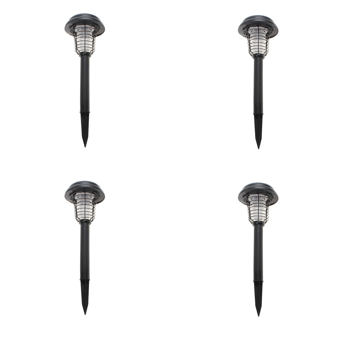 Lenoxx Wireless Solar-Powered Mosquito Killer Lamp (4-Piece, Black) V196-SL9X4