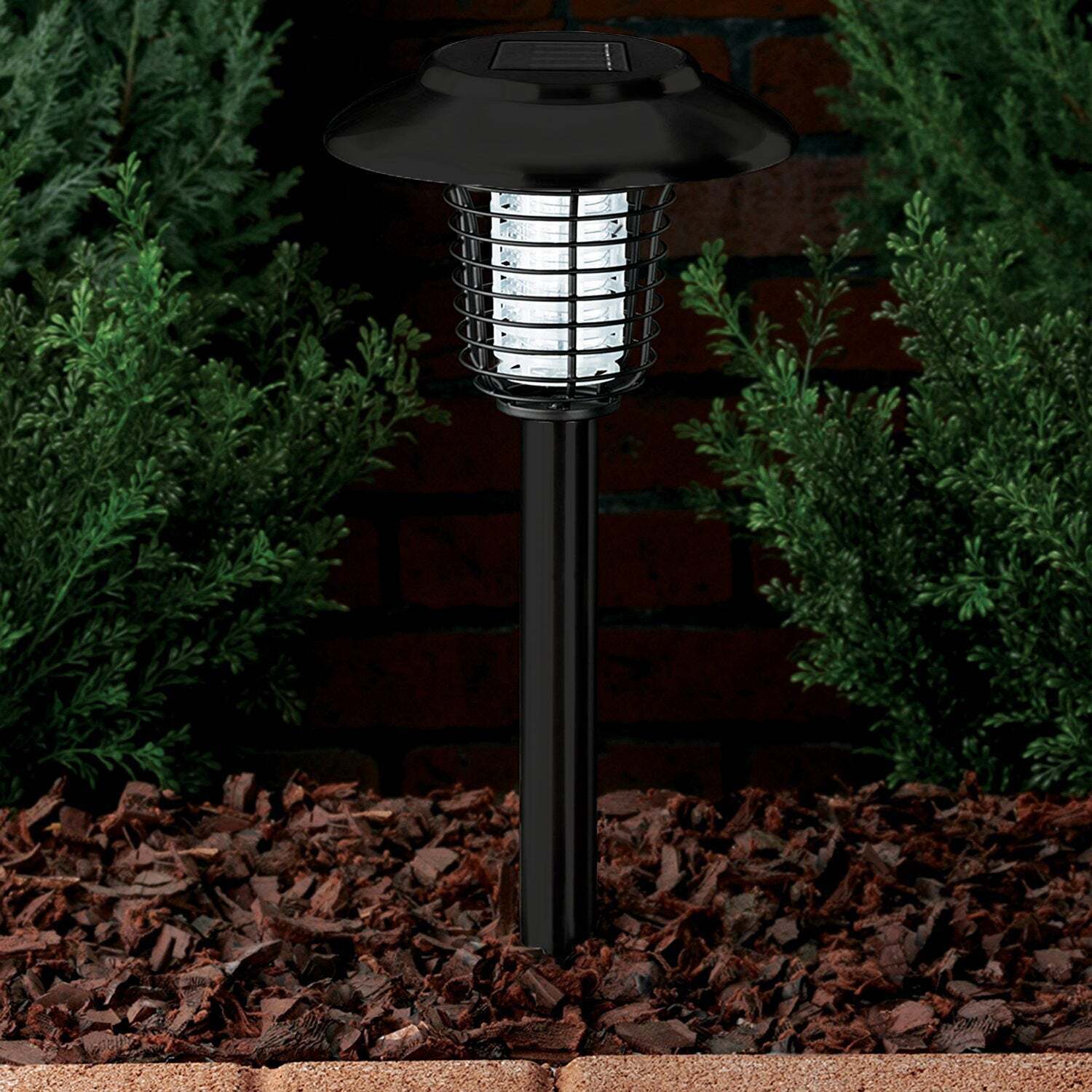 Lenoxx Wireless Solar-Powered Mosquito Killer Lamp (4-Piece, Black) V196-SL9X4