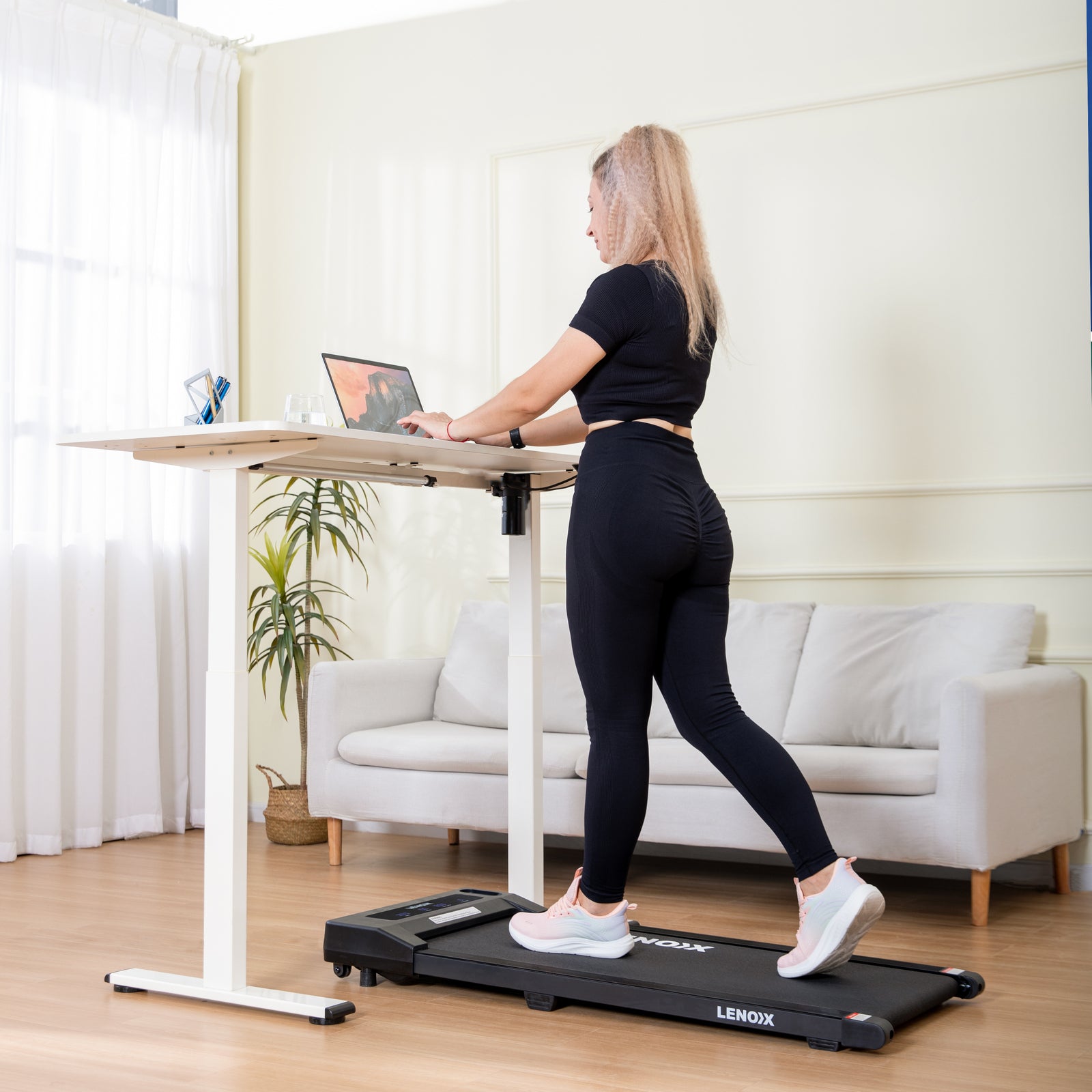 1.5 HP 52cm Electric Walking Pad Treadmill with Remote Control and Display Screen V196-TM111