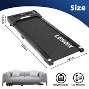 1.5 HP 52cm Electric Walking Pad Treadmill with Remote Control and Display Screen V196-TM111