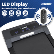 1.5 HP 52cm Electric Walking Pad Treadmill with Remote Control and Display Screen V196-TM111