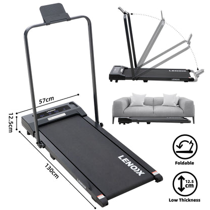 2HP 52cm Walking Pad Treadmill w/ Remote, Foldable Handrail, and Tablet Holder V196-TM2000
