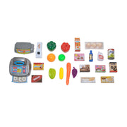 Children's Home Supermarket w/ Toy Cash Register, Trolly, Fruit & More V196-TS25