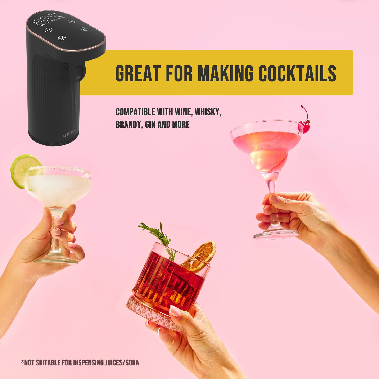 Instant Wine Aerator & Dispenser with Adjustable Bottle Fit V196-WA101