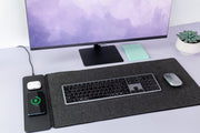 Reversible Wireless Fast Charging Desktop Mat for Smartphones and Earbuds V196-WCDM15
