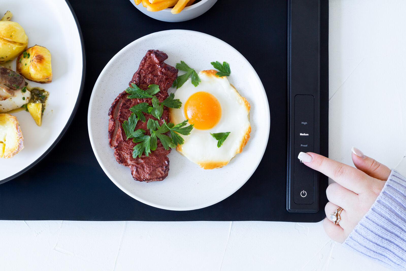 Electric Warming Mat Adjustable 3-Level Heat, Rollable & Portable Hot Plates Heat Pad V196-WT660