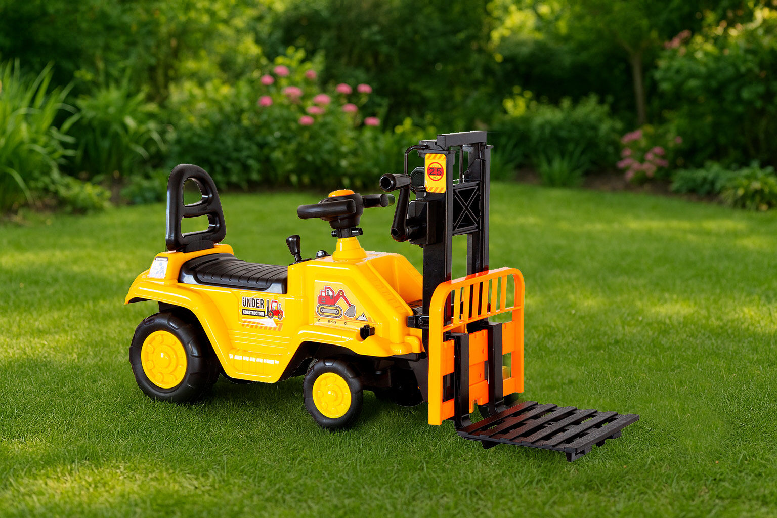 Kids Manual Forklift Ride-On with Working Mast Lift and Pallet V196-YD1003