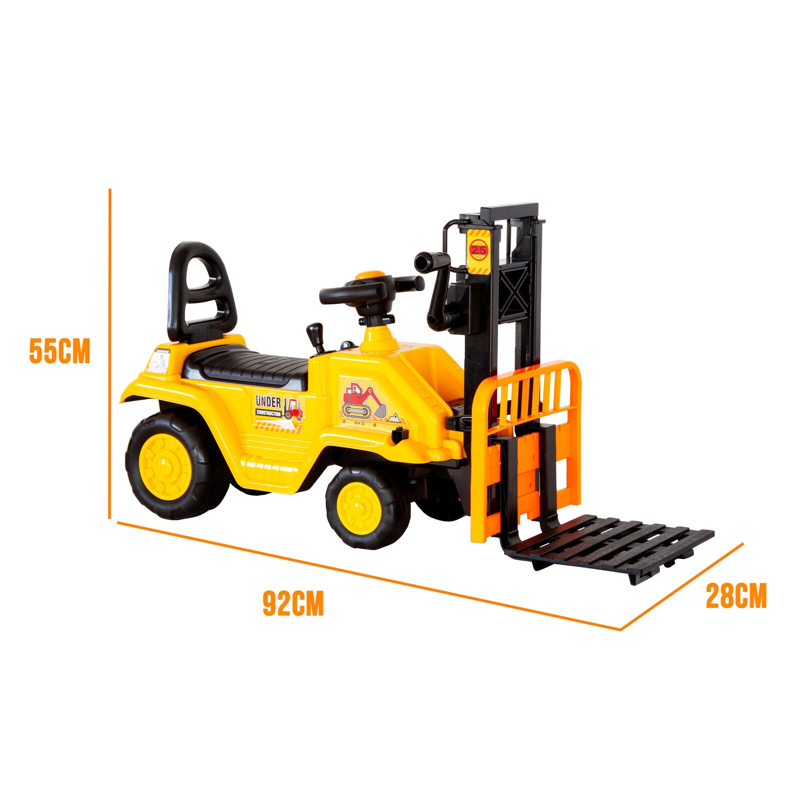 Kids Manual Forklift Ride-On with Working Mast Lift and Pallet V196-YD1003