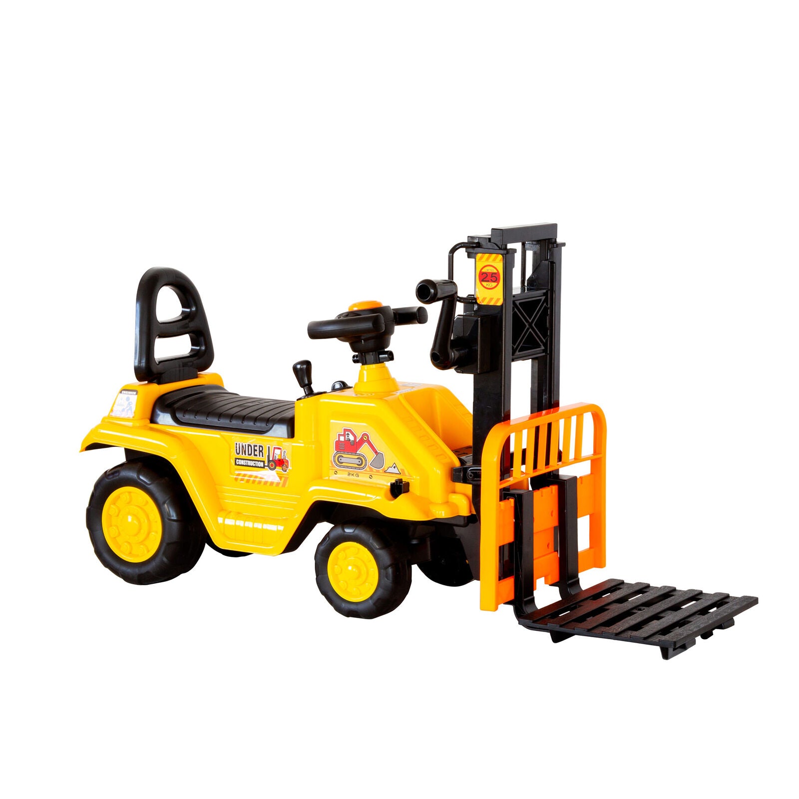 Kids Manual Forklift Ride-On with Working Mast Lift and Pallet V196-YD1003