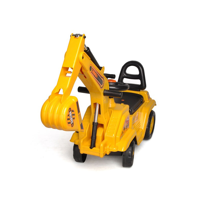 Ride-on Children's Excavator (Yellow) w/ Dual Operation Levers to Scoop V196-YD1007