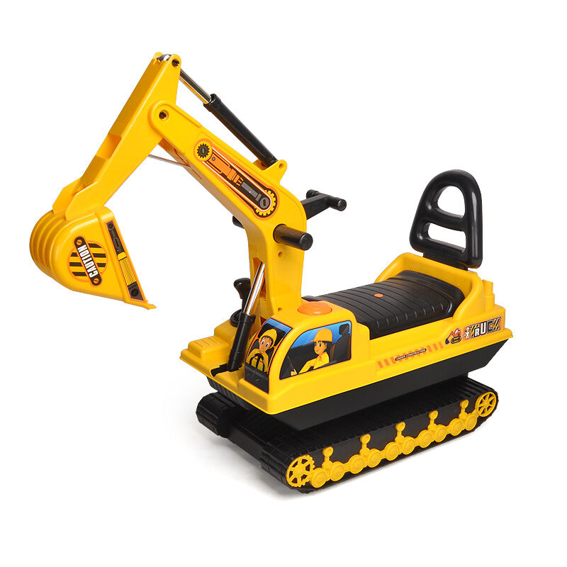 Ride-on Children's Excavator w/ Sturdy Track and Dual Operation Levers to Scoop V196-YD2001