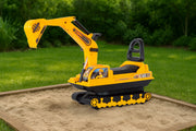 Ride-on Children's Excavator w/ Sturdy Track and Dual Operation Levers to Scoop V196-YD2001