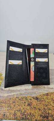 Leather Phone Wallet - Black V197-MMAWB-1386