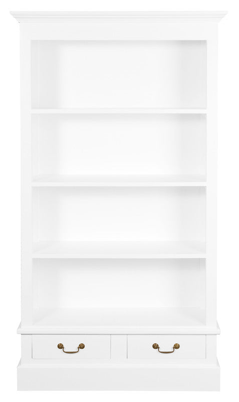 Tasmania 2 Drawer Bookcase (White) V199-BC002PNWH