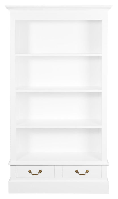 Tasmania 2 Drawer Bookcase (White) V199-BC002PNWH