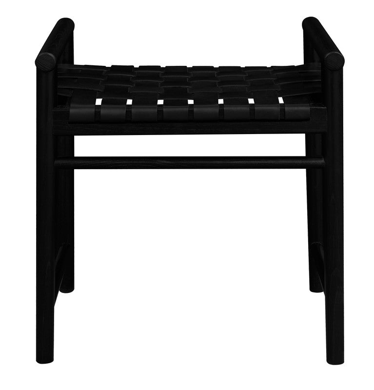 Elliot Single Seater Bench with Genuine Leather (Black) V199-BE055LHB