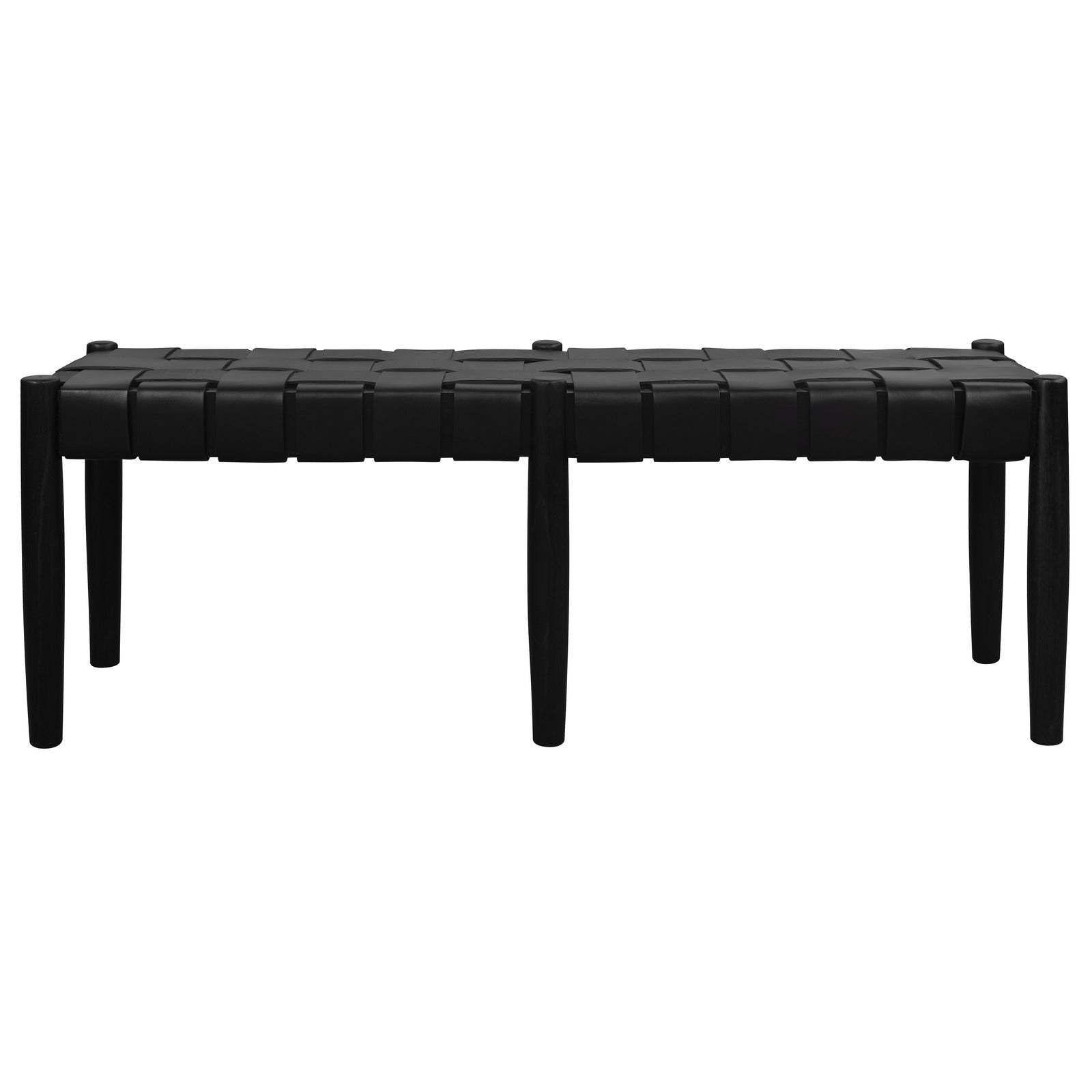 Elliot Leather Bench (Black) V199-BE12535WLHBW