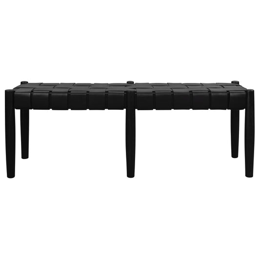 Elliot Leather Bench (Black) V199-BE12535WLHBW