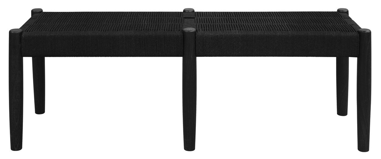 Kelly Loom Oak Bench (Black) V199-BE125RTKLB