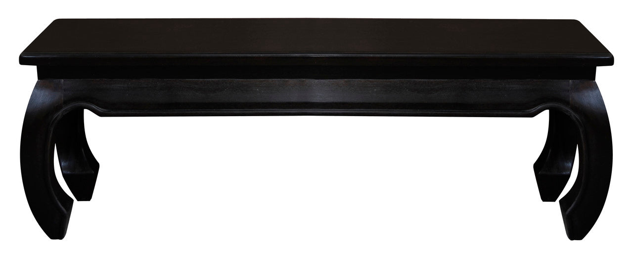 Dynasty Solid Mahogany Timber Opium Leg Bench 128 x 35 (Chocolate) V199-BE12835OLC