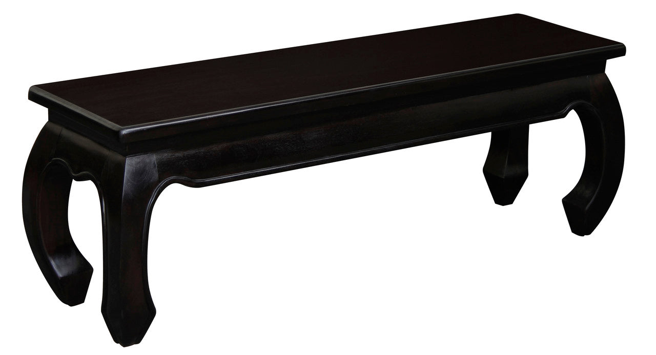 Dynasty Solid Mahogany Timber Opium Leg Bench 128 x 35 (Chocolate) V199-BE12835OLC