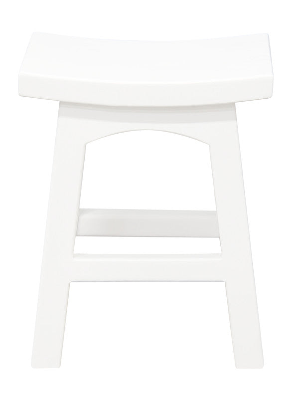 Tokyo Solid Mahogan Timber Footstool (White) V199-BR048WDWH
