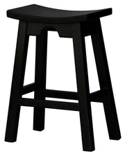 Ryo Solid Mahogany Kitchen Counter Stool (Black) V199-BR064WDB