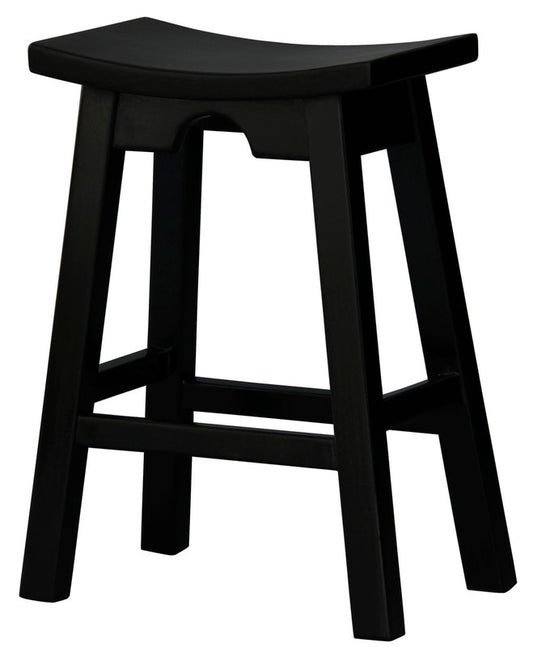 Ryo Solid Mahogany Kitchen Counter Stool (Black) V199-BR064WDB