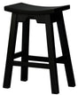 Ryo Solid Mahogany Kitchen Counter Stool (Black) V199-BR064WDB